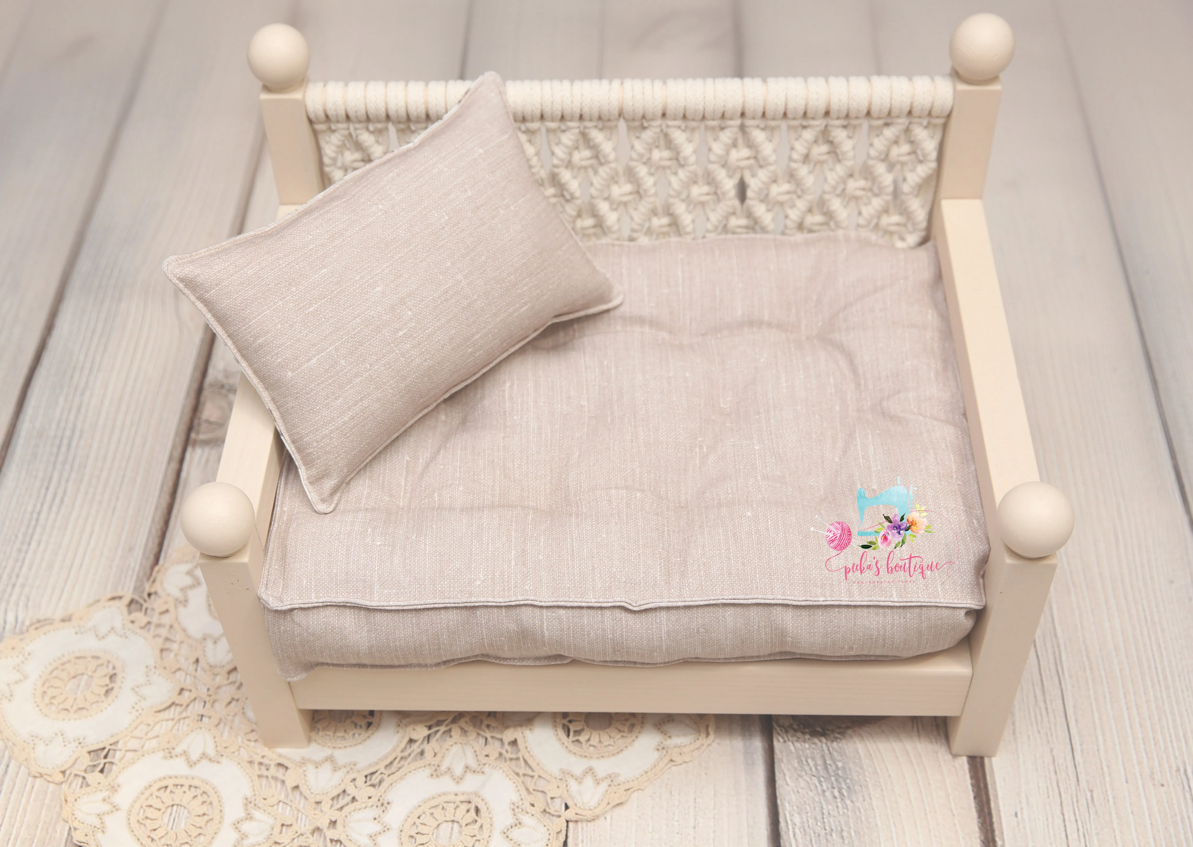 MADE TO ORDER- REVERSIBLE 2 Color Butterfly Field & Linen- NB Mattress