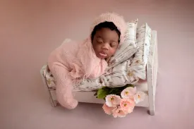 MADE TO ORDER- REVERSIBLE 2 Color Butterfly Field & Linen- NB Mattress
