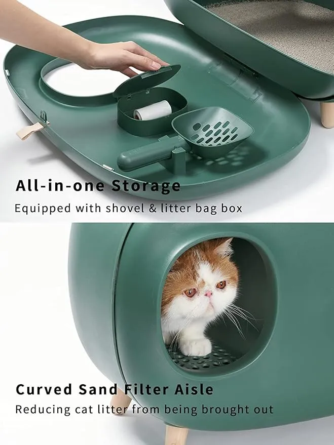 Makesure Cat Litter Box Dark Green