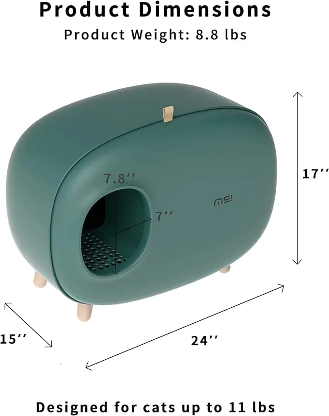 Makesure Cat Litter Box Dark Green