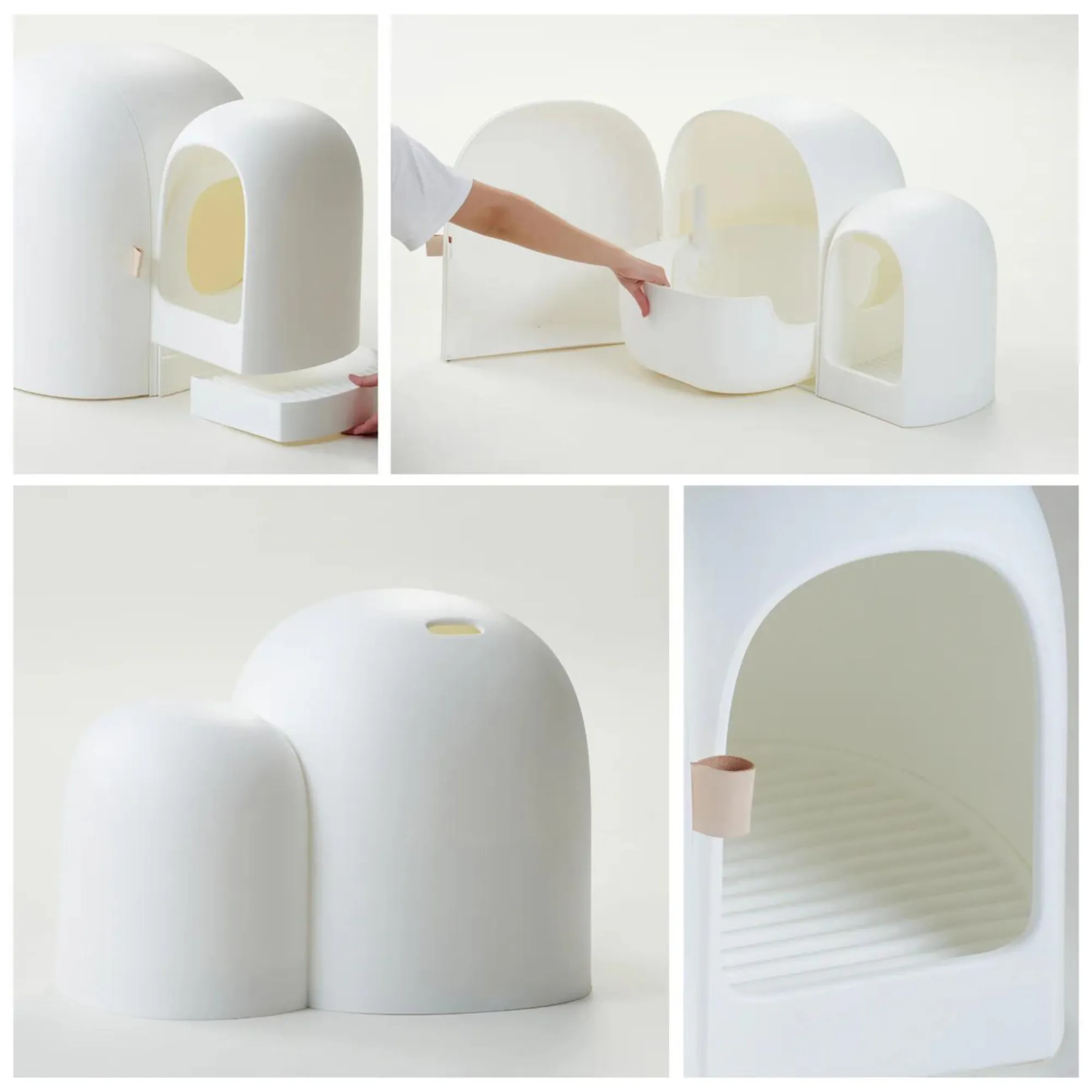 Makesure MAX Cat Litter Box Snow White