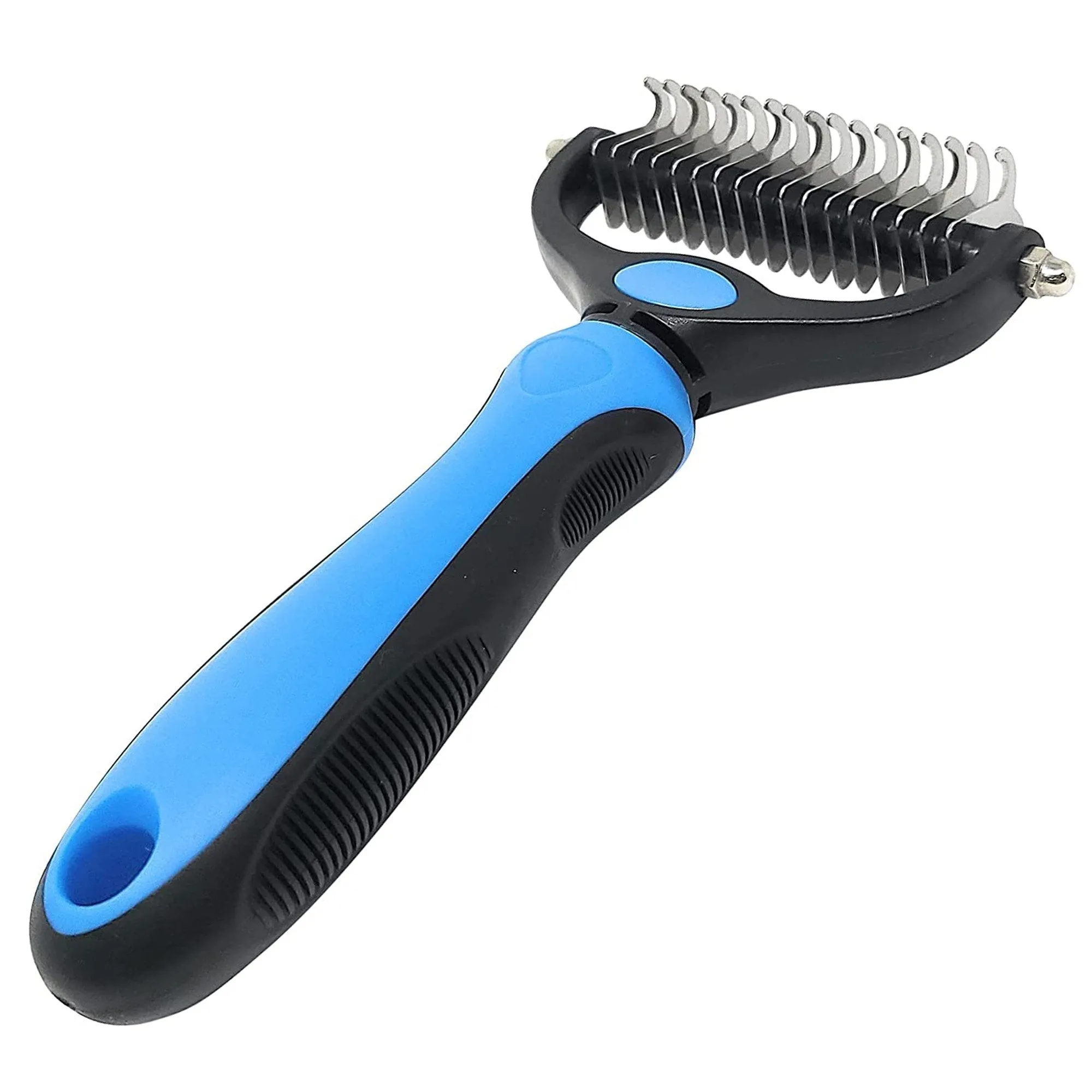 MARS WELLNESS Pet Grooming Brush - Double Sided Shedding and Dematting Tool  for Cats and Dogs - Large