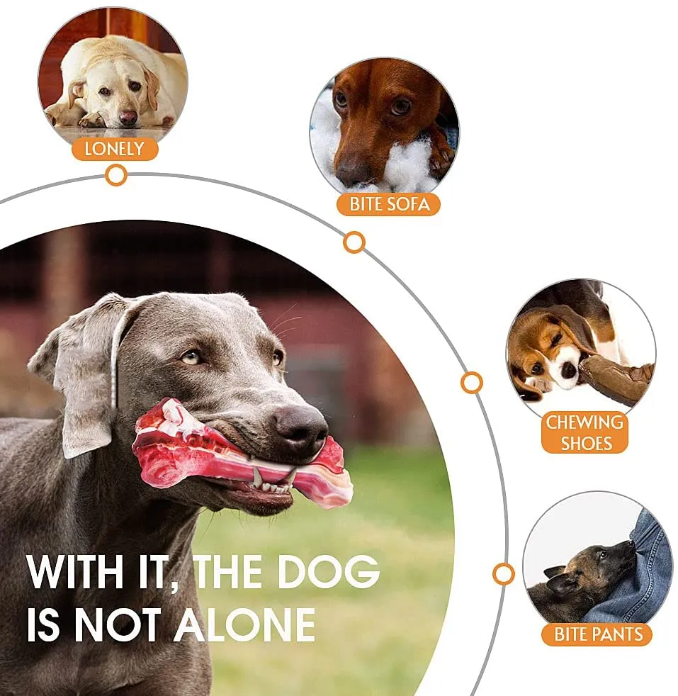 MASBRILL Dog Toys Indestructible Dog Chew Toys for Large Breed Aggressive Chewers Tough Dog Teething Toys for Pet Teeth Cleaning, Natural Rubber Interactive Dog Toys for Boredom