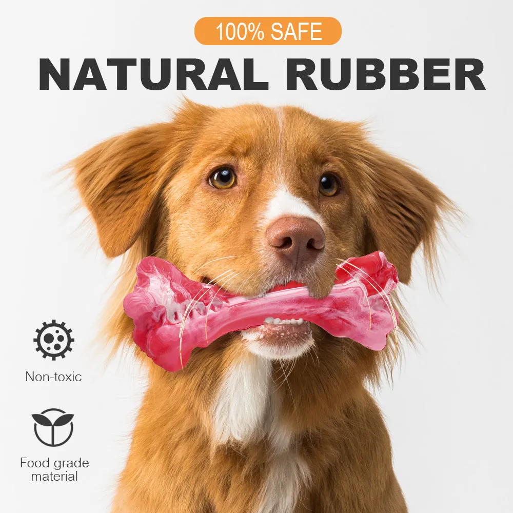 MASBRILL Dog Toys Indestructible Dog Chew Toys for Large Breed Aggressive Chewers Tough Dog Teething Toys for Pet Teeth Cleaning, Natural Rubber Interactive Dog Toys for Boredom
