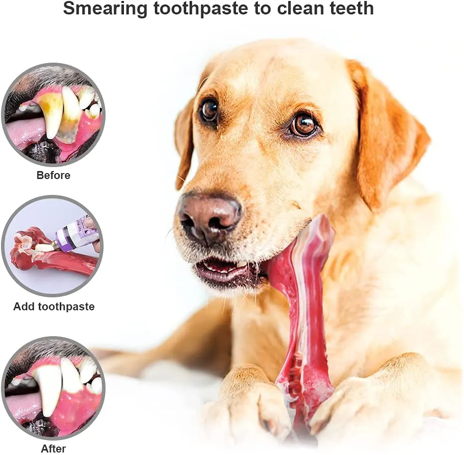MASBRILL Dog Toys Indestructible Dog Chew Toys for Large Breed Aggressive Chewers Tough Dog Teething Toys for Pet Teeth Cleaning, Natural Rubber Interactive Dog Toys for Boredom