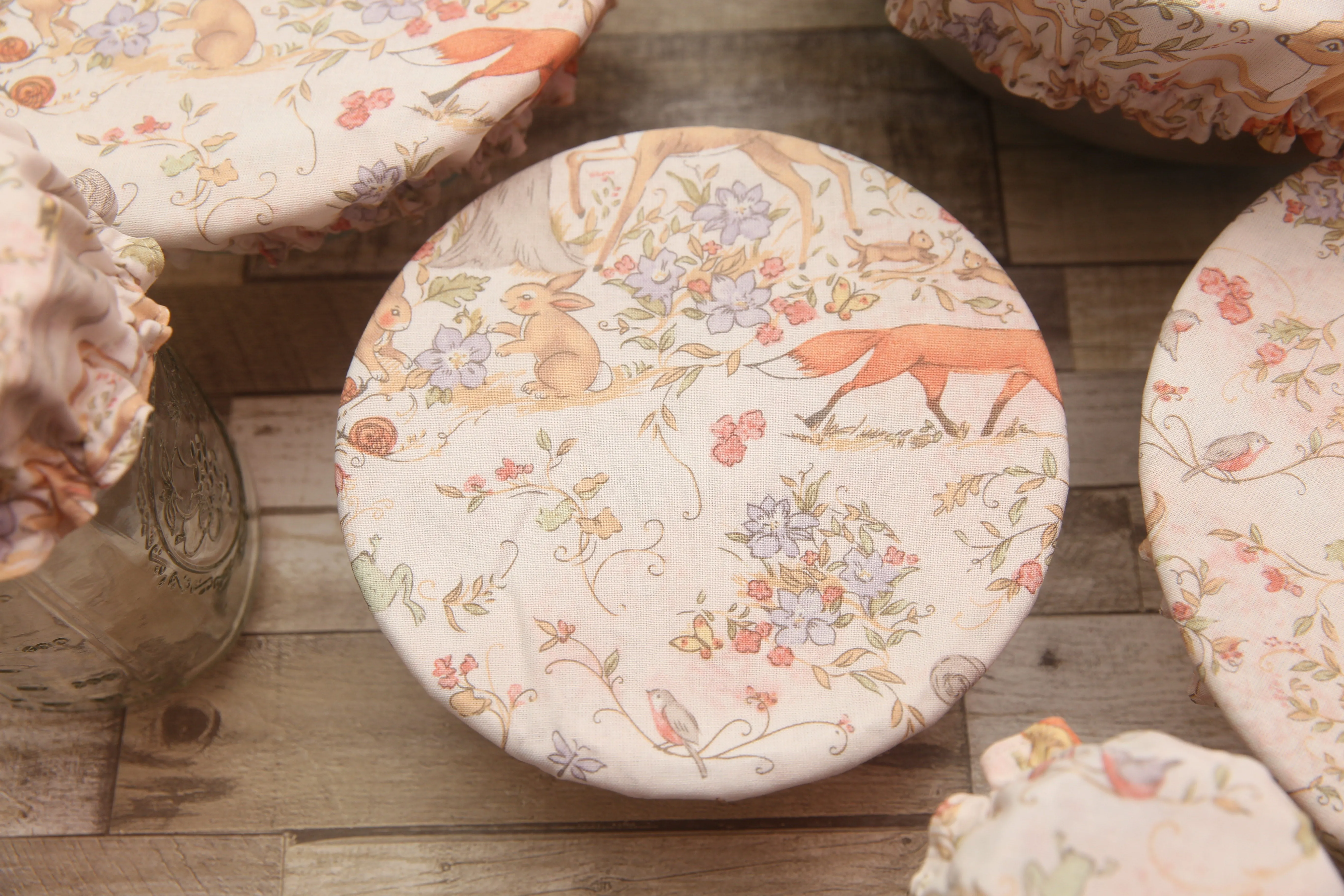 NON-PROP (In the Meadow) Bowl, Jar, Cup, Plate COVERS; Hot Pad; Jar Opener; In the Meadow; MADE TO ORDER