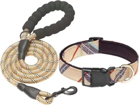 Nylon Dog Collar Soft Neoprene Padded Adjustable Dog Collars for Small Medium Large Dogs (XS Neck 9"-12", Beige)