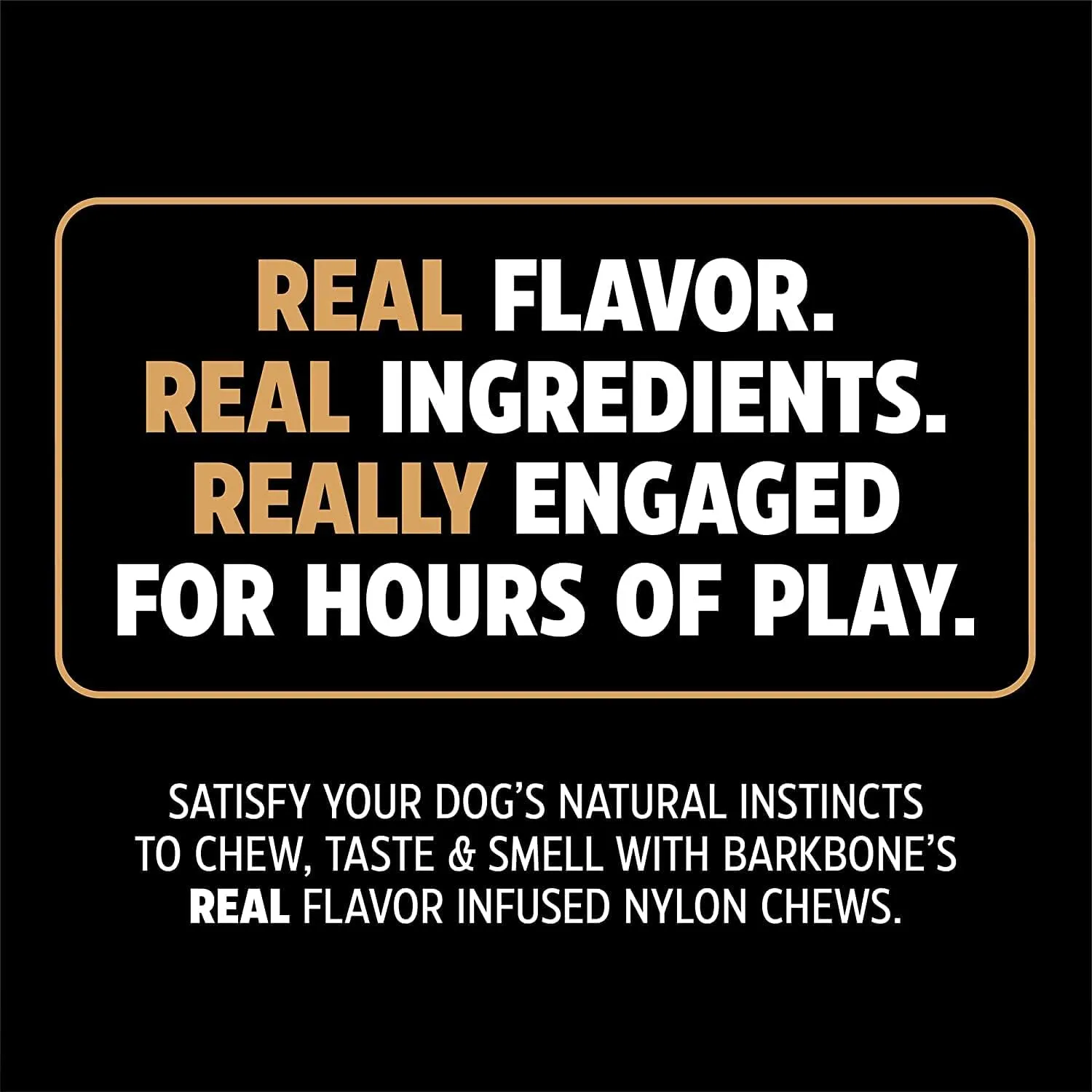 Pet Qwerks Nylon Stick BarkBone - Durable Dog Toys for Aggressive Chewers - Peanut Butter Flavor - 9"