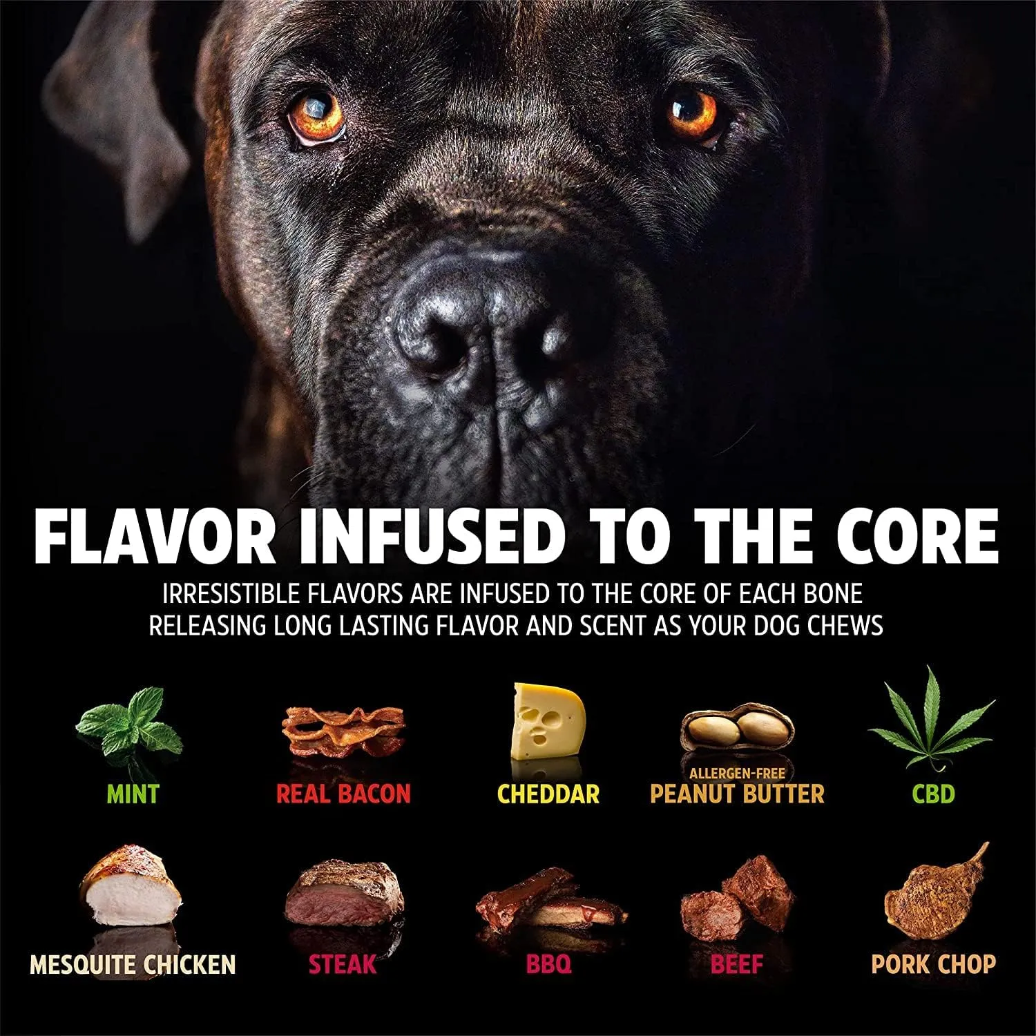 Pet Qwerks Nylon Stick BarkBone - Durable Dog Toys for Aggressive Chewers - Peanut Butter Flavor - 9"