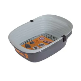 Petmate Arm & Hammer Sifting Litter Pan for Cat Large  Light Gray/Dawn