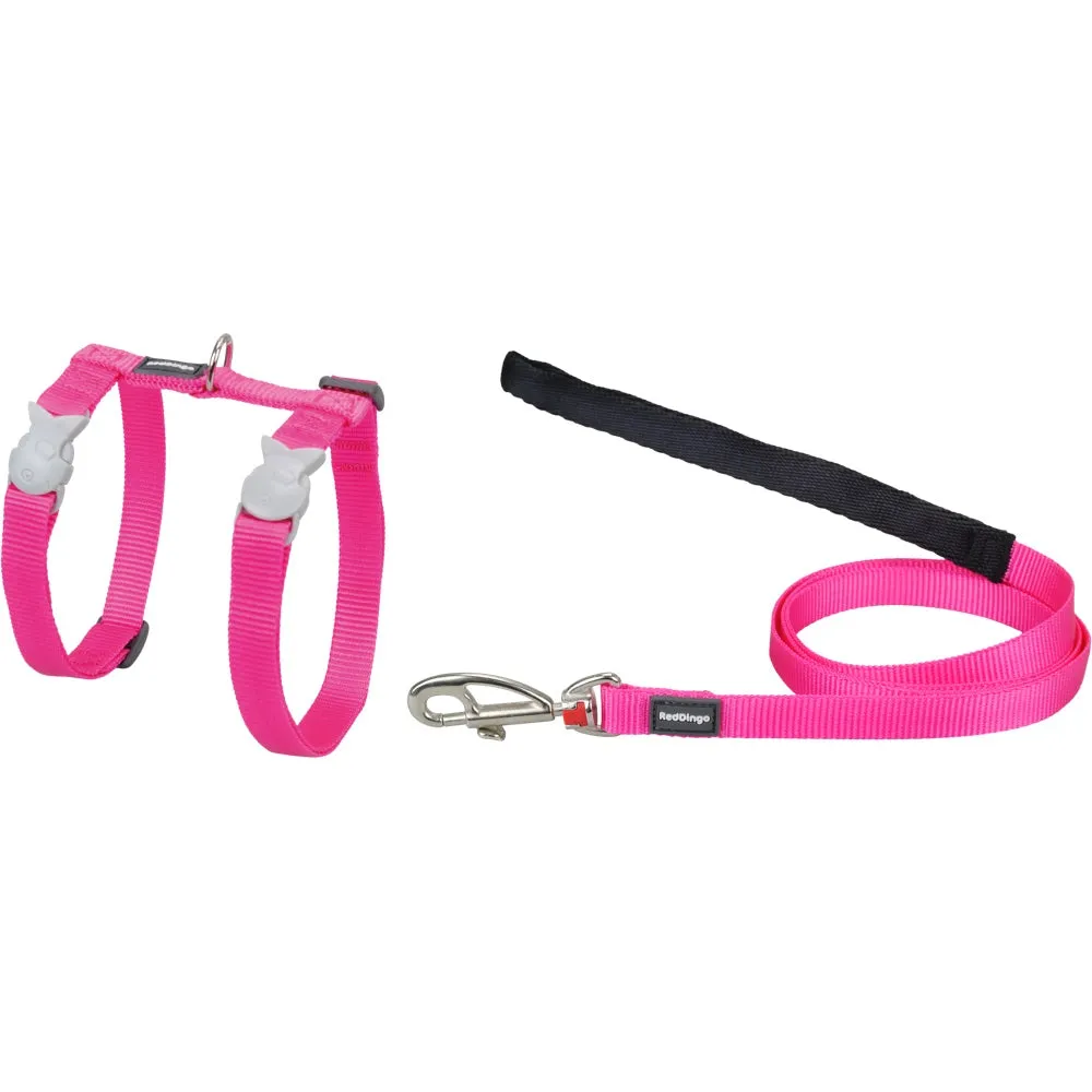 Red Dingo Classic Cat Harness & Lead Combo