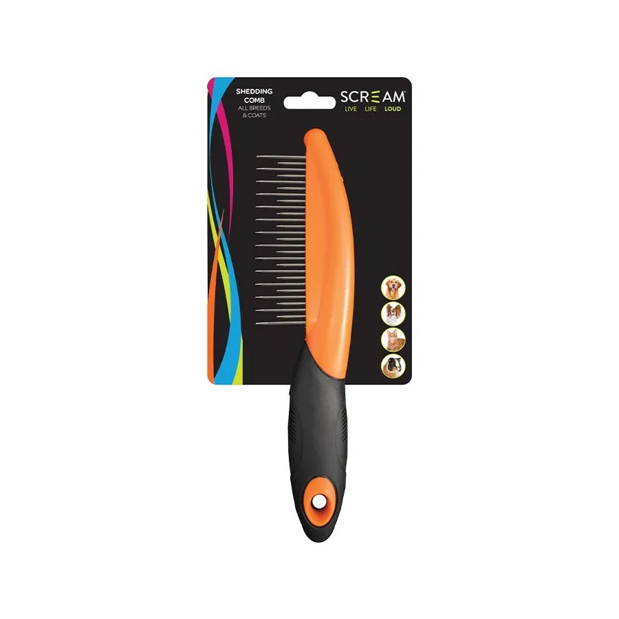 Scream Shedding Comb Loud Orange 20cm