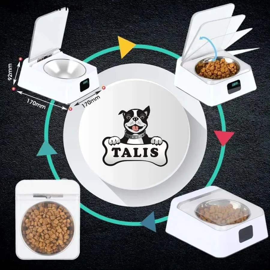 Stainless Steel Portable Pet Dog, Cat Outdoor Travel Water Bowl Dog Feeder Slow Eating Pet Bowl Eco