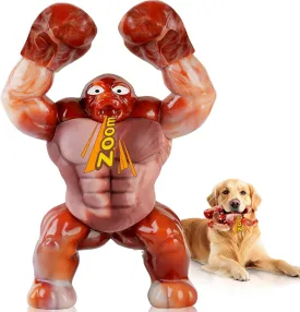 Tough Dog Toys for Aggressive Chewers  Indestructible Chew Toys for Medium & Large Dogs, Squeaky Toys to Keep Them Busy, Reduce Anxiety, Bacon Flavor