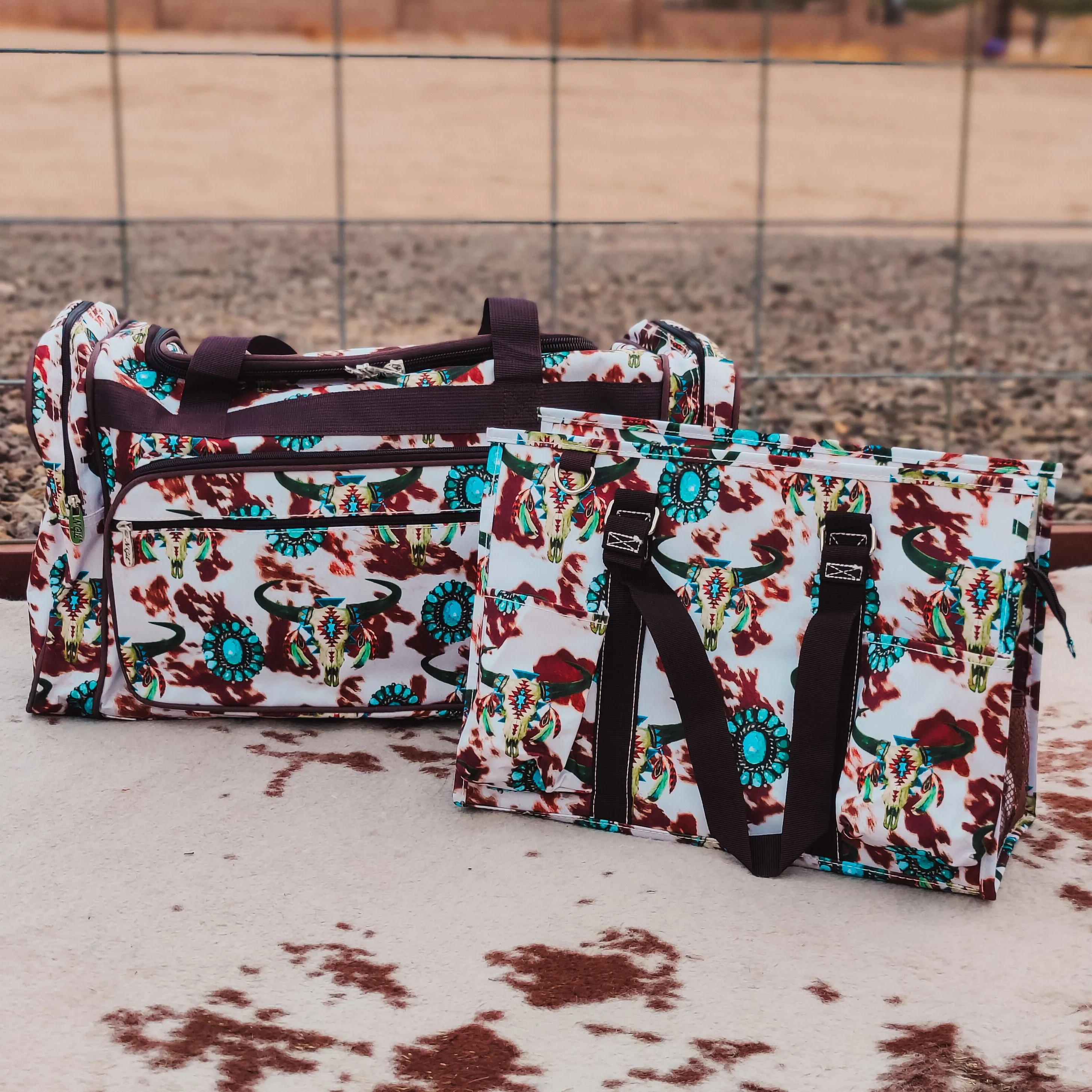 Turquoise & Cattle Barn Bags