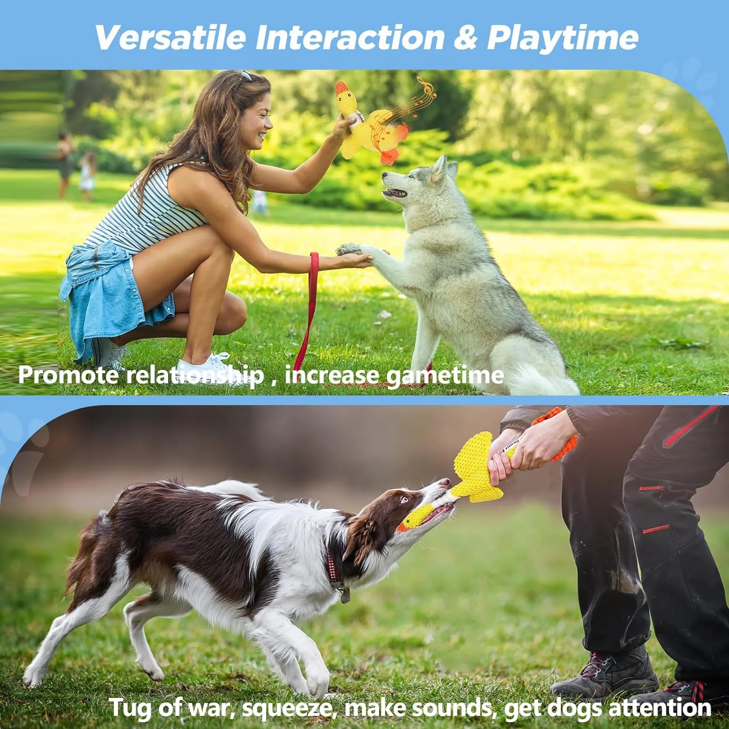 Vitscan Durable Dog Toys for Aggressive Chewers Large Breed/Dog Chew Toy/Indestructible Tough Squeaky Dog Toys/Interactive Dog Toy for Large Dogs/Plush Puppy Toys/Puppy Chew Toys for Teething
