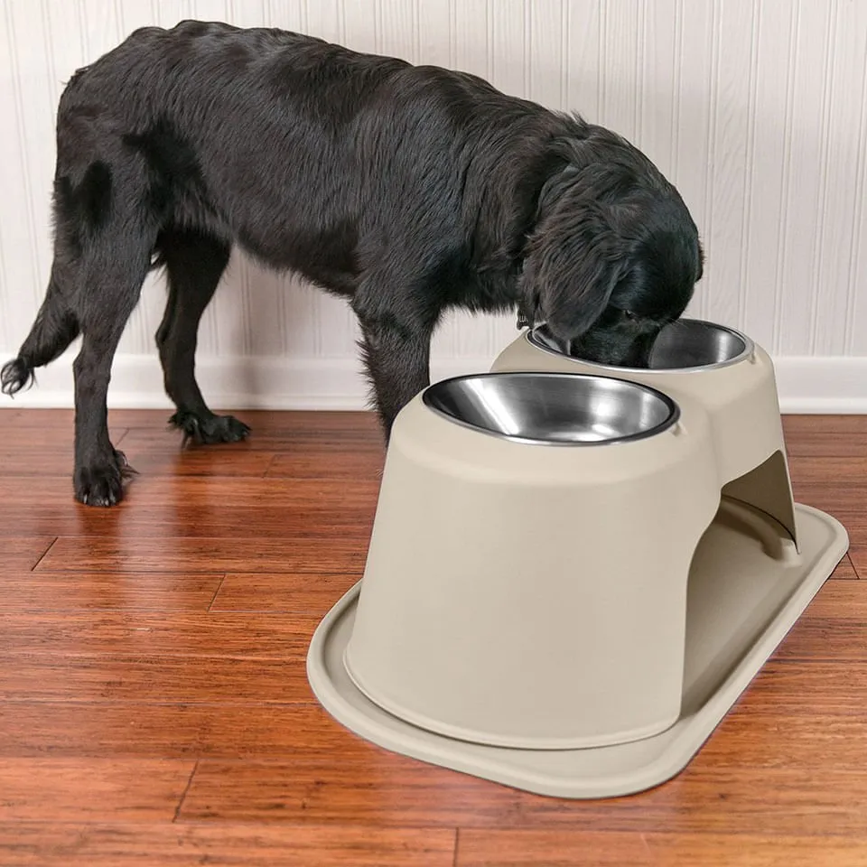 WeatherTech Double High Pet Feeding System, Stainless Steel